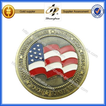 high quality USA bronze plating flag logos souvenir metal coin