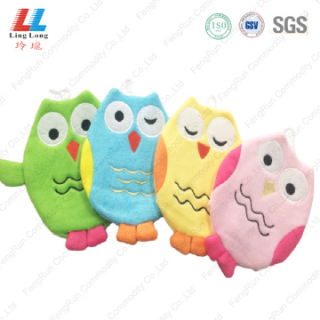 Owl style cute bath gloves product