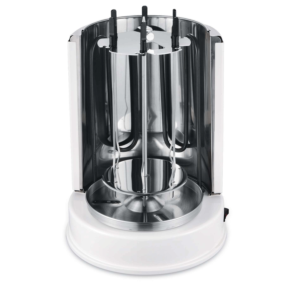 Vertical grill with automatic rotation function