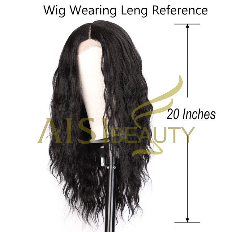 Aisi Beauty Wholesale Vendor 13x4 Long Wavy Natural Black Wig Afro Kinky Curly Synthetic Hair For Black Women Lace Front Wig