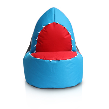 Torba na beanbag Blue Shark z tkaniny poliestrowej 600D