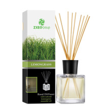 Wholesale Customization Label Lemongrass Essential Oil Reed Diffuser with Scented Oil Reed Diffuser Oil Long-Lasting Aroma