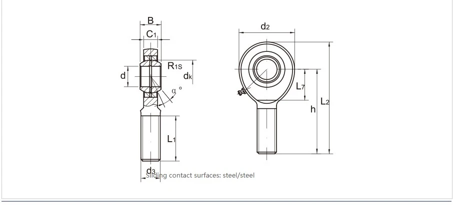 Automobile Shock Absorber Combination Rod ends Spherical Plain Bearings