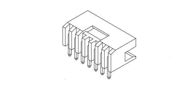 Pitch de 2,50 mm 90 ° Série de conector de wafer AW2506R-XP