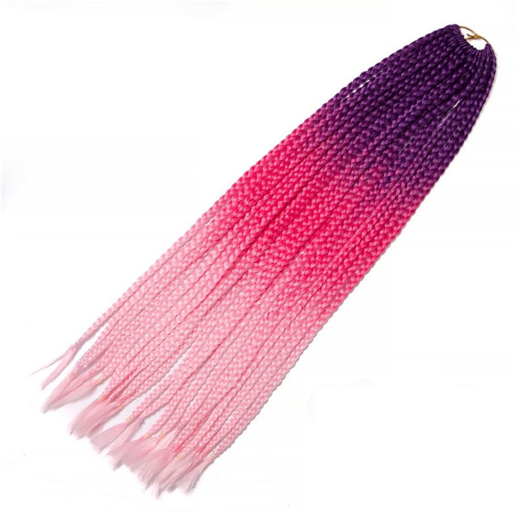 22inch Box Braids with Ends Fan Out Crochet Hair Braids Extension Synthetic Hair Darling Braids Wholesale