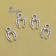 60pcs/lot--14x9mm, horseshoe cham,Antique silver plated Lucky Horse Shoe charms,DIY supplies,Jewelry accessories