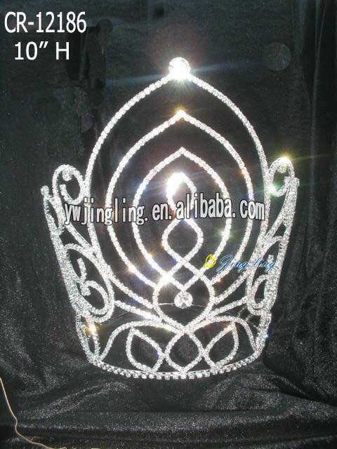 Large tiara new design cheap pageant crown CR-12186