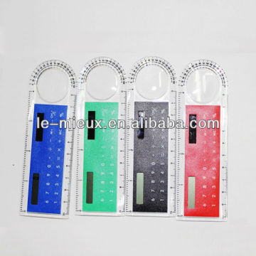Touch Keys 10cm Solar Ruler Magnifier Calculator