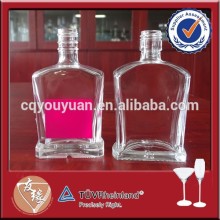 Crystal clear liquor gift glass bottles for promotion
