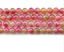 Watermelon chalcedony beads Chalcedony semi-finished products wholesale Factory direct sales
