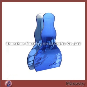 Blue ingenious calabash-shaped acrylic/plexiglass vase/flower vase