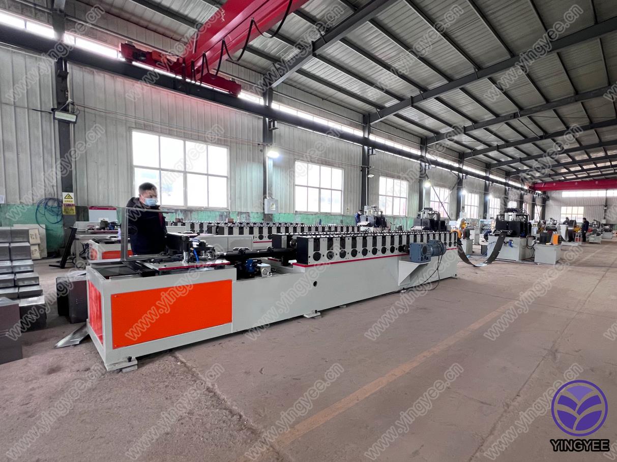 Metal enclosure box roll forming machine