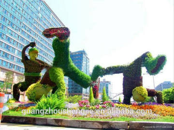 CHY1010808 Guangzhou wholesale artificial cartoon topiary animals plastic artificial plants topiary animal