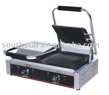 Electric contact grill double