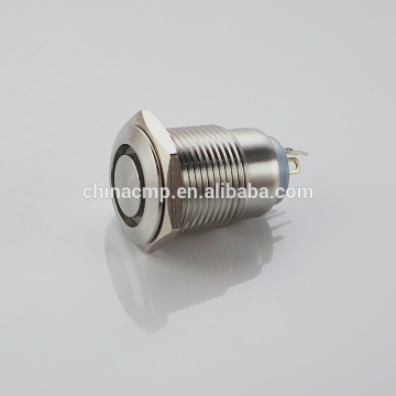 Export 16mm CMP brand stainless steel latching push button switch ,short body latching push button
