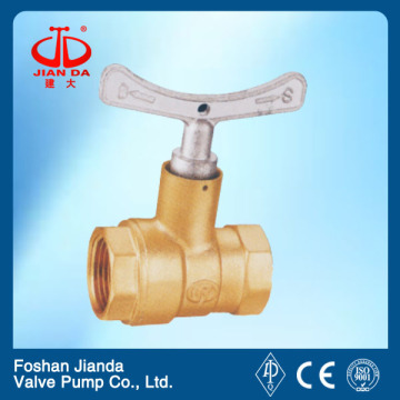 Threaded end copper ball valve with handle lock