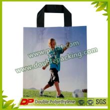 White HDPE Soft Loop Handle Plastic bags