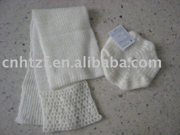 knitted hat and scarf