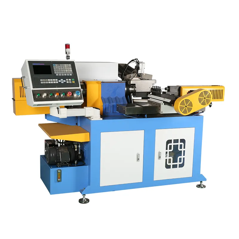 CNC автоматична двуглава предачна машина с тръбоогъвач