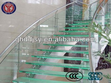 tempered glass staircase steps, tempered glass floor