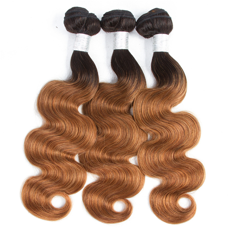 Ombre Brazilian Body Wave bundles 100% Human Hair 22 26 30inch 1B/30 Colored For Black Women Remy hair