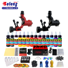 Solong hot Cheap wholesale 2 rotary guns Tattoo kit/professional tattoo guns complete tattoo kit