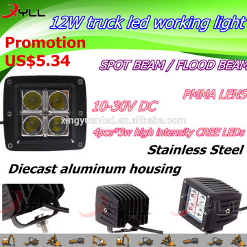 Hot sale Profession 12w led working light , offroad led working light , used led working lamp