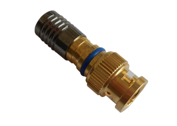 Water-proof BNC Male Connector for RG59 Cable Gold