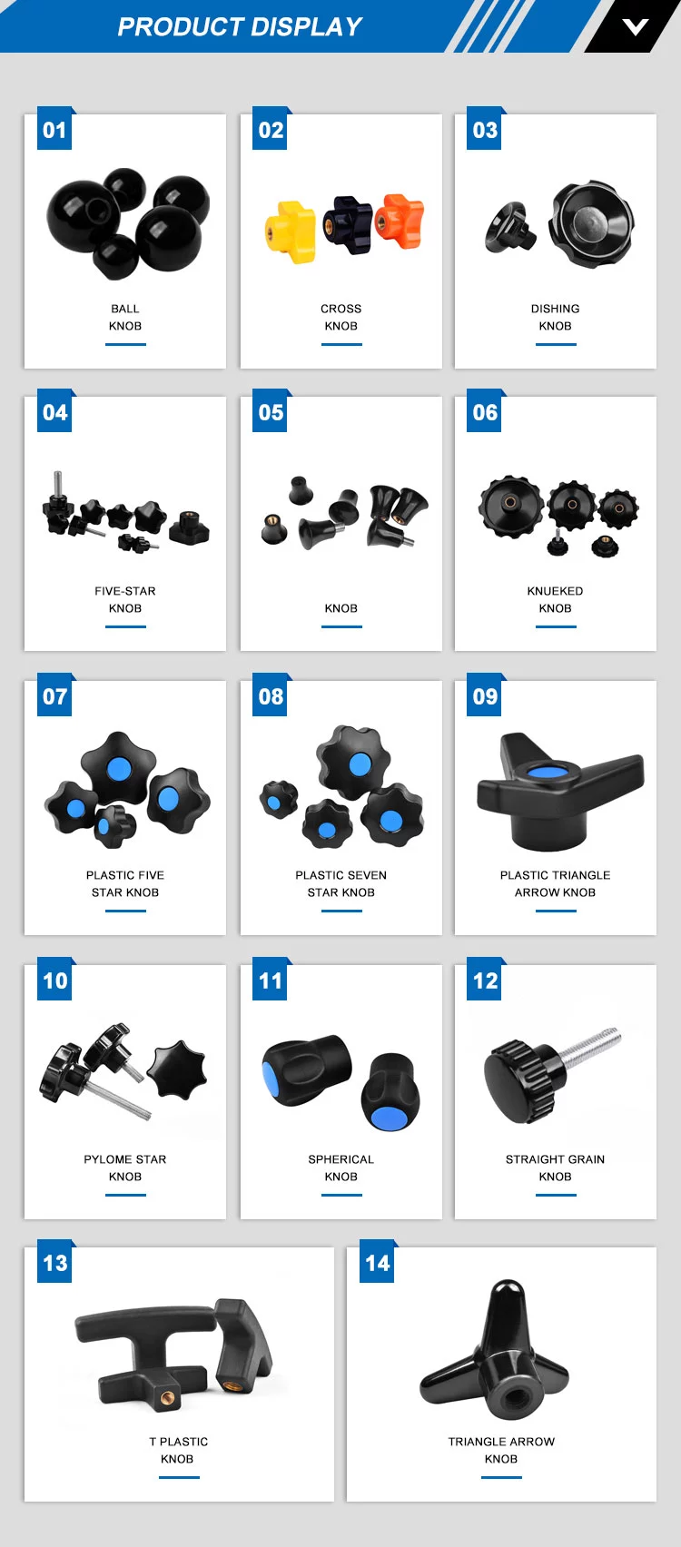 Customizable size Straight thread bakelite  knobs