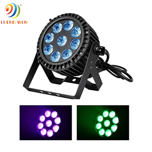 7pcs 15w Flat LED Par Stage Light IP65