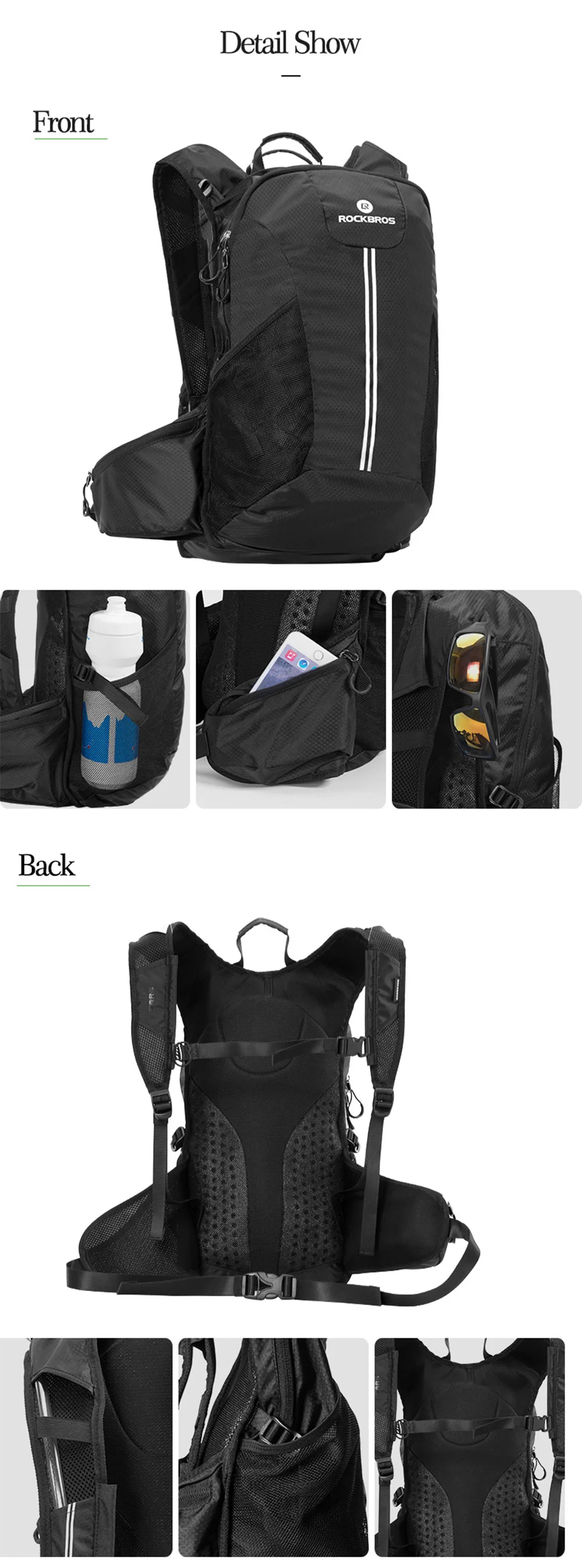 Outdoor Sports, Running, Cycling, Hiking, Camping, Climbing, Daily Training Backpack