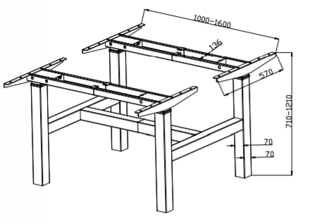 2 person electric standing desk