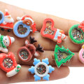 Glitter Christmas Charms Resin Craft Xmas Snow Deer Tree DIY Art Deco Kawaii Santa Claus Κρεμαστό Κολιέ Κοσμήματα Στολίδι Κατάστημα