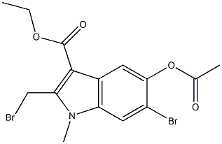 5-acetoxi-6-bromo-2- (bromometil) -1-metilindol-3-carboxilato de etilo Ethyl 5-Acetoxy-6-Bromo-2-(Bromomethyl)-1-Methylindole-3-Carboxylate