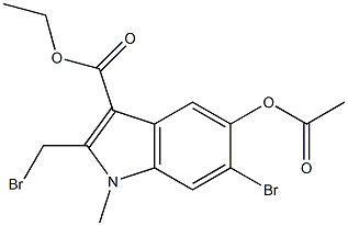 Ethyl 5-Acetoxy-6-Bromo-2-(Bromomethyl)-1-Methylindole-3-Carboxylate