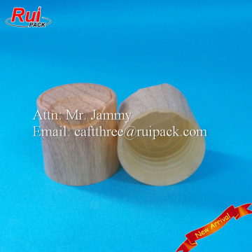 Light wood effect disc top cap, plastic press top cap 24mm