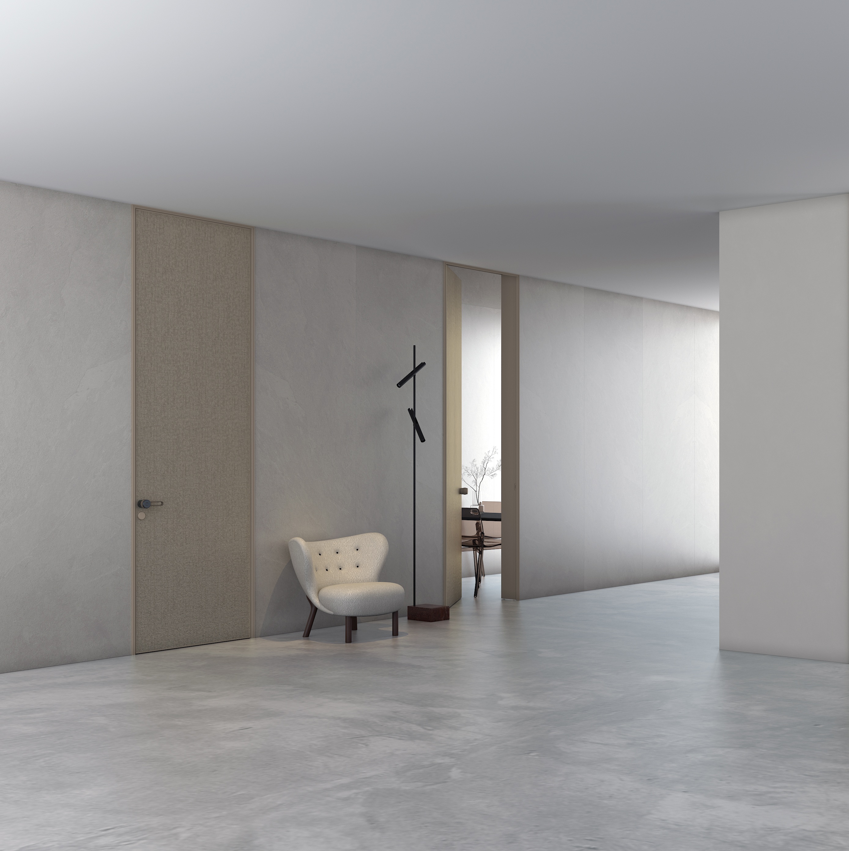 Visão completa da porta articulada Cosmic Stick