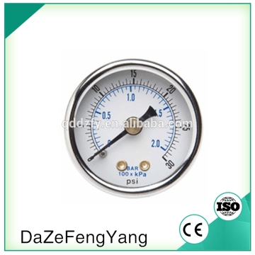 Made in China stainless steel brass internal water pump pressure gauge