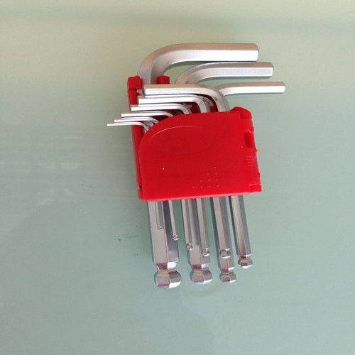 9adet Topuz HEX KEY Kısa Allen Anahtarı