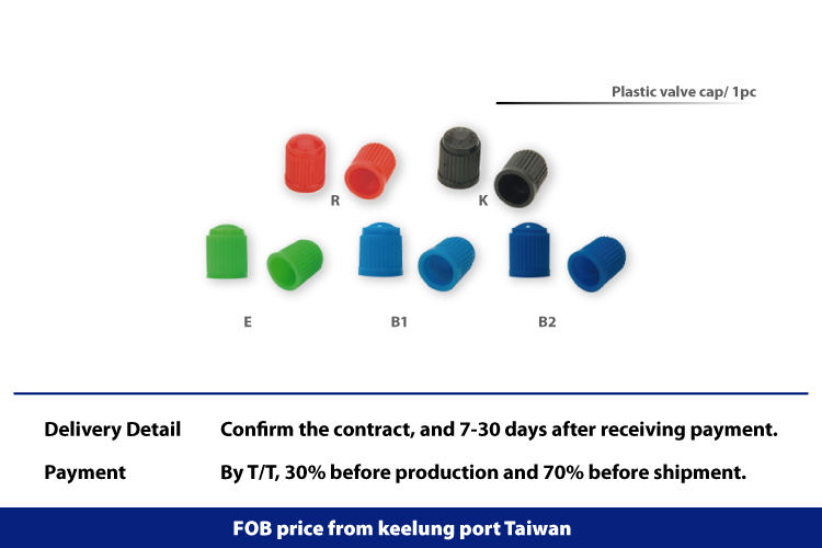 Topi injap tayar plastik untuk pembaikan tayar