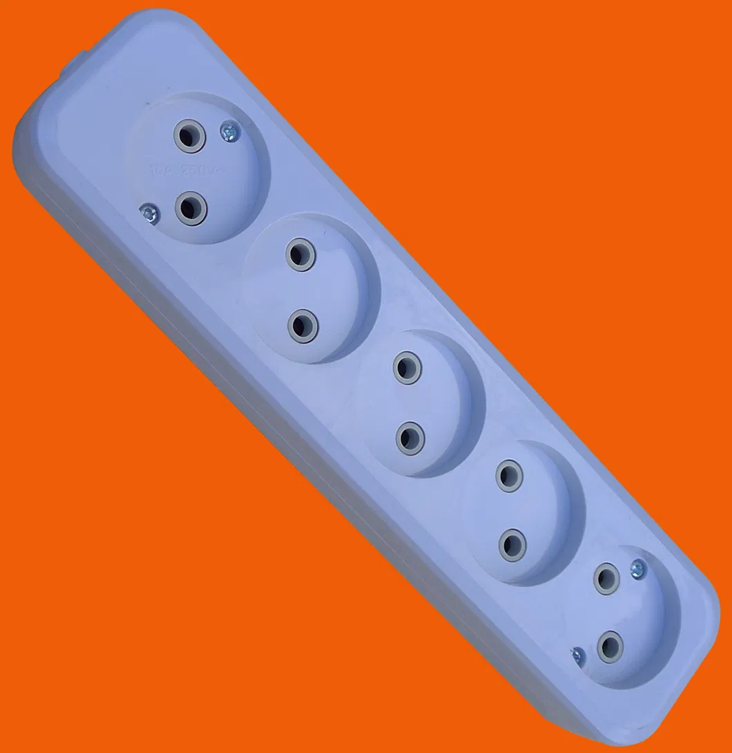 European Style 2 Pin Power Multi Socket Extension Cord (E8005)