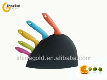 The colourful knife block