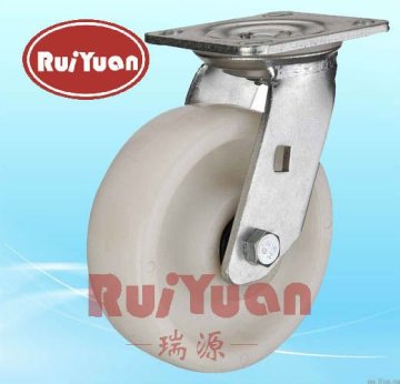 Heavy duty castor with nylon wheels