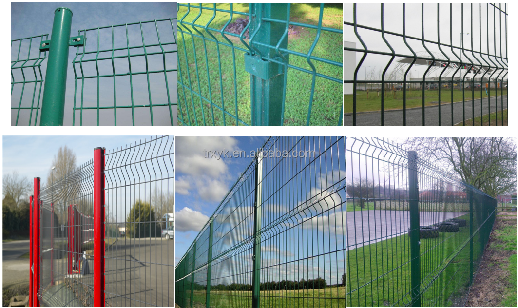 PVC Coated 3D Curved  Welded Wire Mesh Fencing/Metal Security Fence Panels