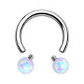 Bola Opal Secara Dalaman Threaded Horseshoe Nipple Ring