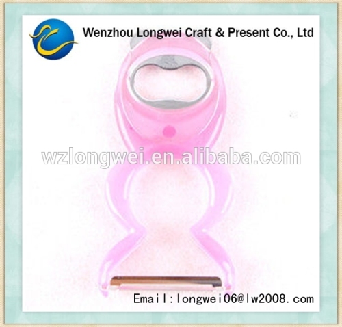 pink frog funny bottle opener/bottle opener lanyard/bottle opener bracelet