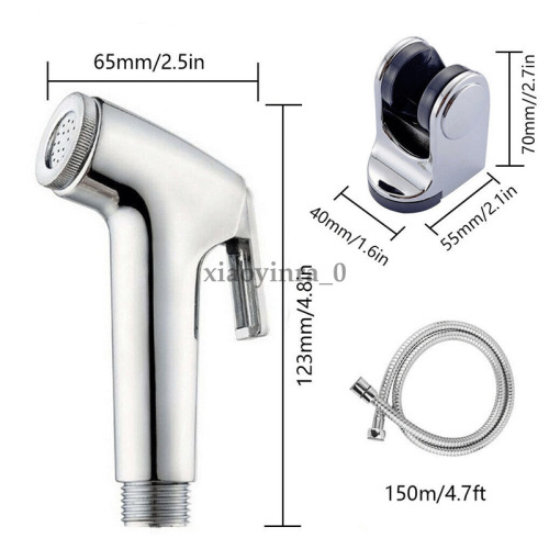 Bidet Toilet Sprayer Set-Handheld Kit-Bathroom Hand Shower Self Clean Stainless Sanitary Ware Suite