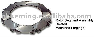 rotor segment assembly riveted machined forgings,rotor segment