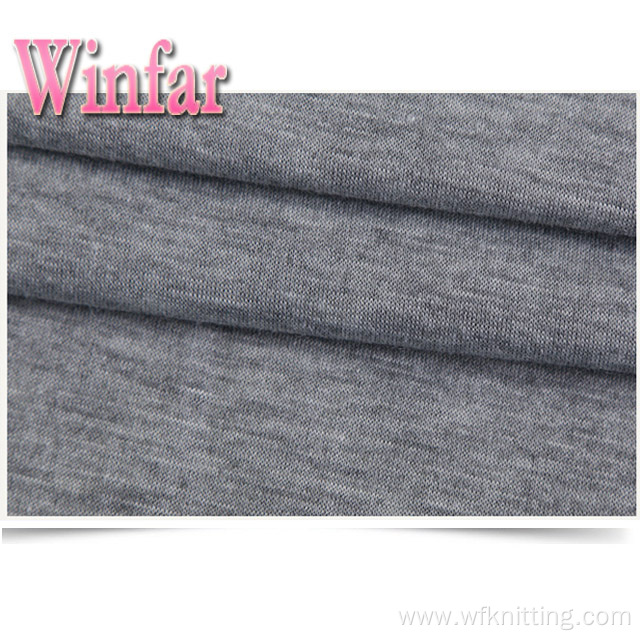 Spandex Melange Polyester Knit Single Jersey Fabric