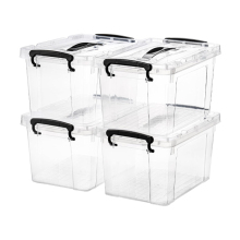 Plastic Storage Bins with Lids Latching Box